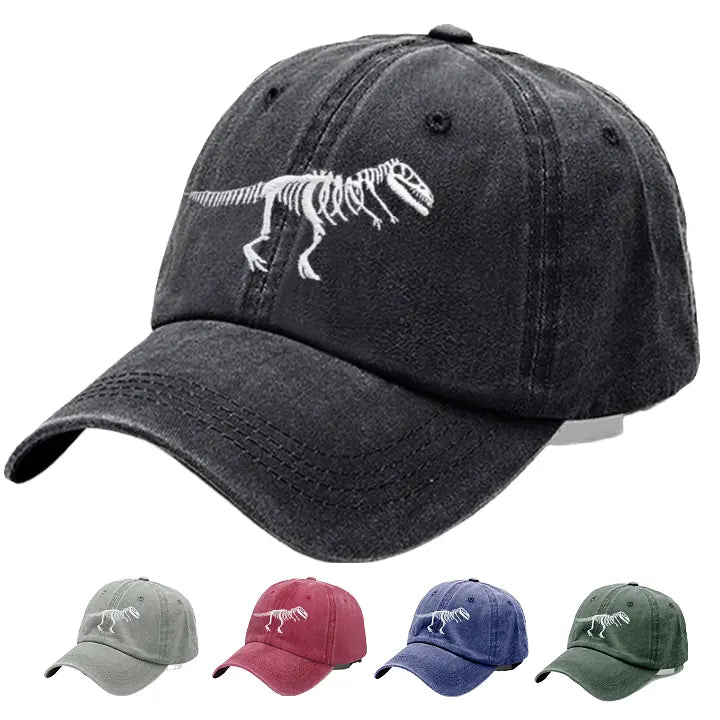 T-Rex Dinosaur Skeleton Cotton Baseball Cap