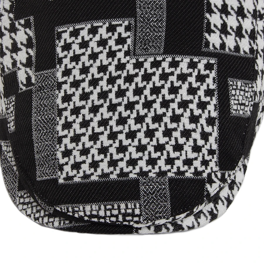 Talbot Houndstooth Flat Cap