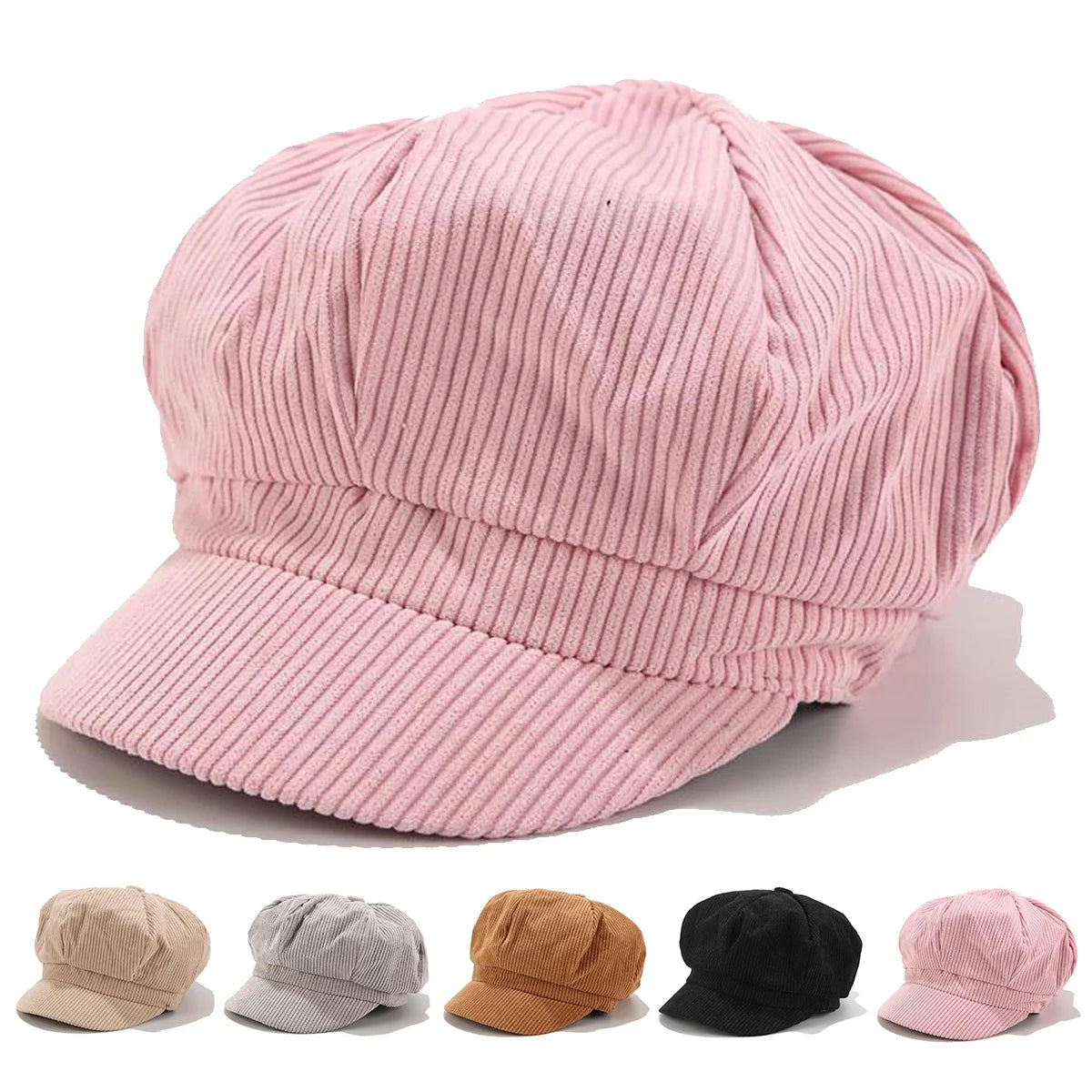 Talleyrand Women Corduroy Newsboy Cap