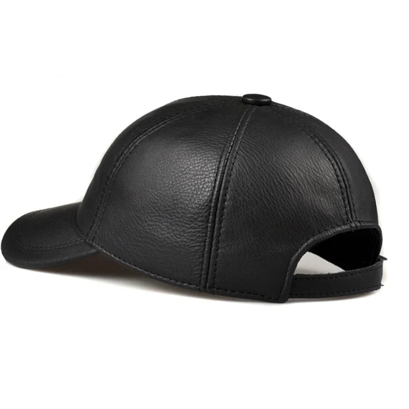 Tancarville Genuine Leather Baseball Cap