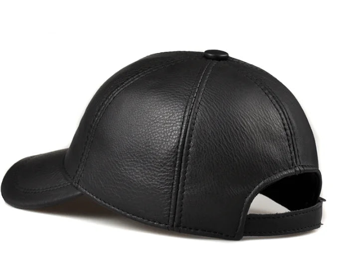 Tancarville Genuine Leather Baseball Cap