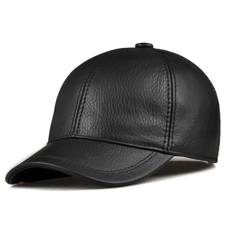 Tancarville Genuine Leather Baseball Cap