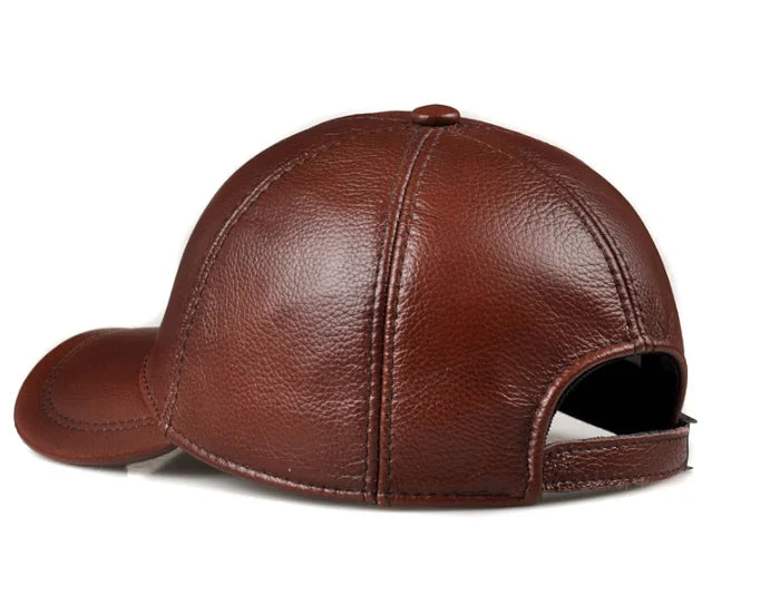 Tancarville Genuine Leather Baseball Cap