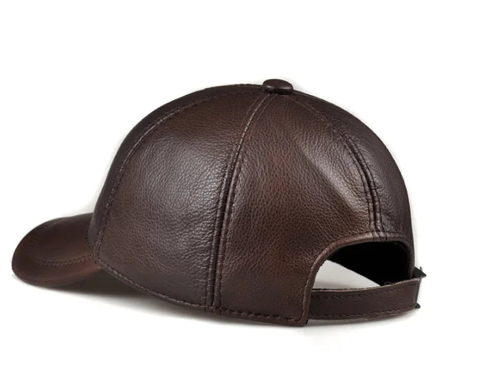 Tancarville Genuine Leather Baseball Cap