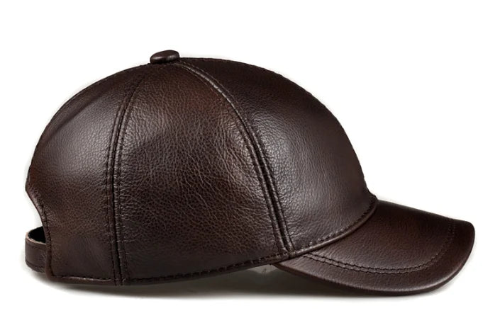 Tancarville Genuine Leather Baseball Cap