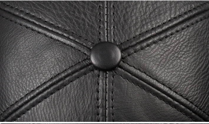 Tancarville Genuine Leather Baseball Cap