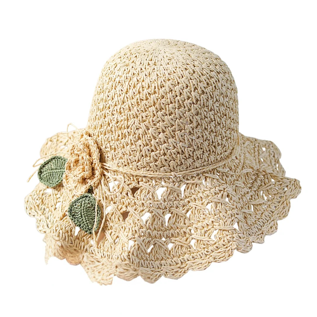 Tayrona Women Summer Sun Raffia Crochet Hat