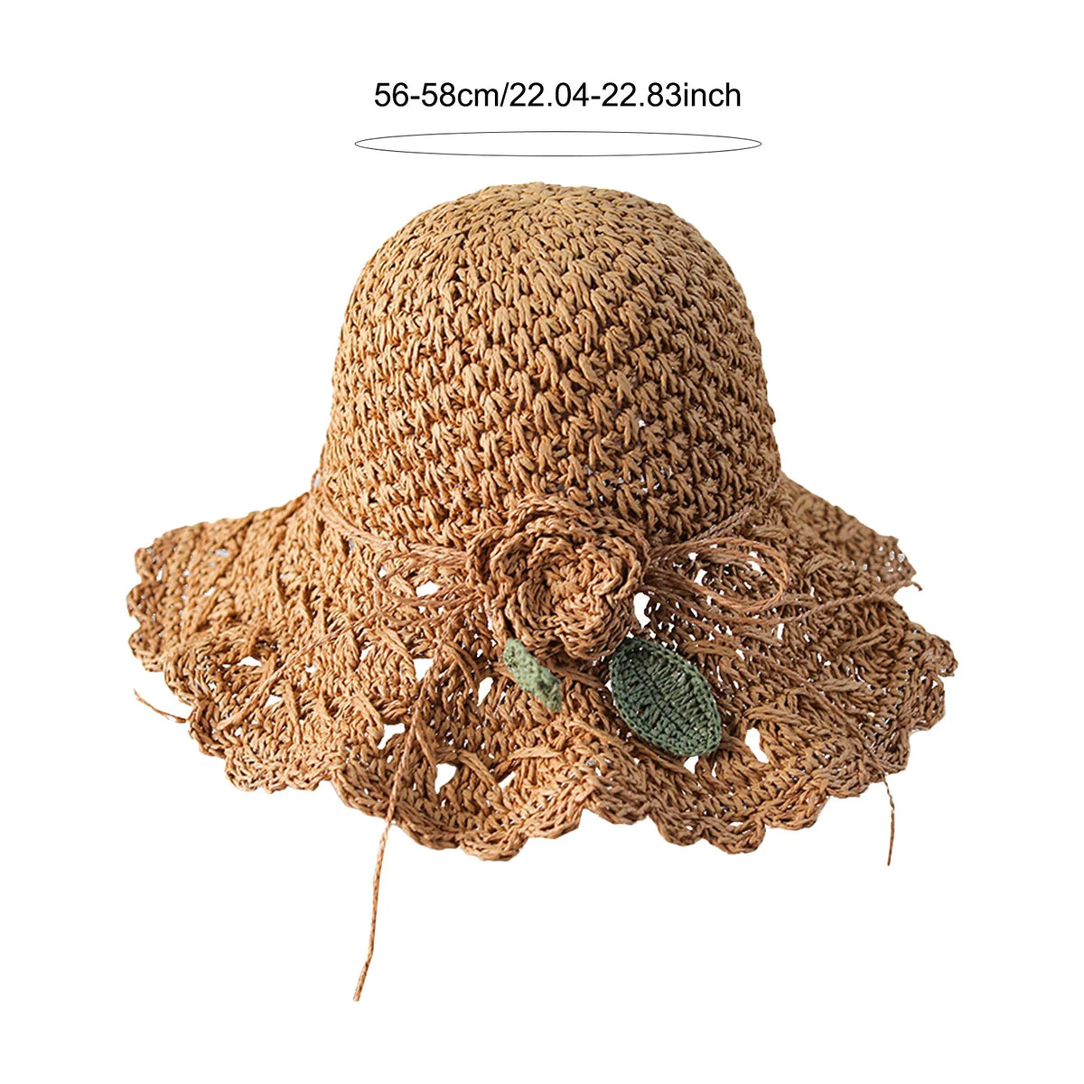 Tayrona Women Summer Sun Raffia Crochet Hat