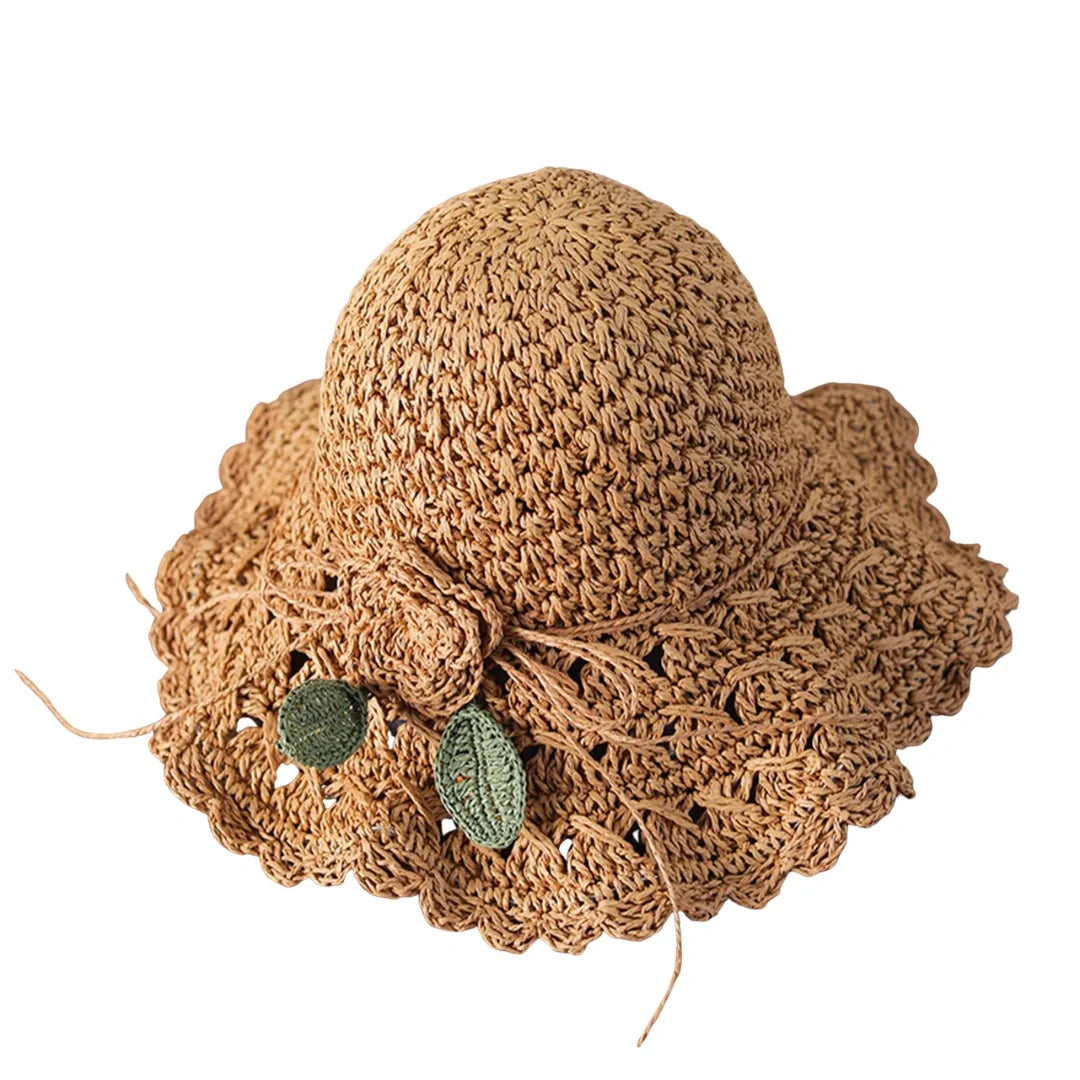 Tayrona Women Summer Sun Raffia Crochet Hat