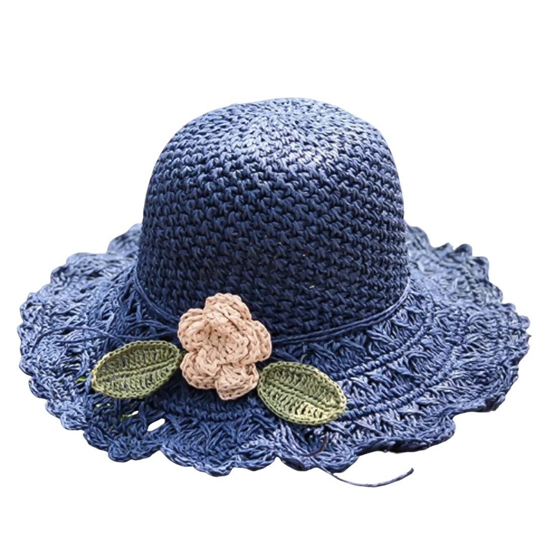 Tayrona Women Summer Sun Raffia Crochet Hat