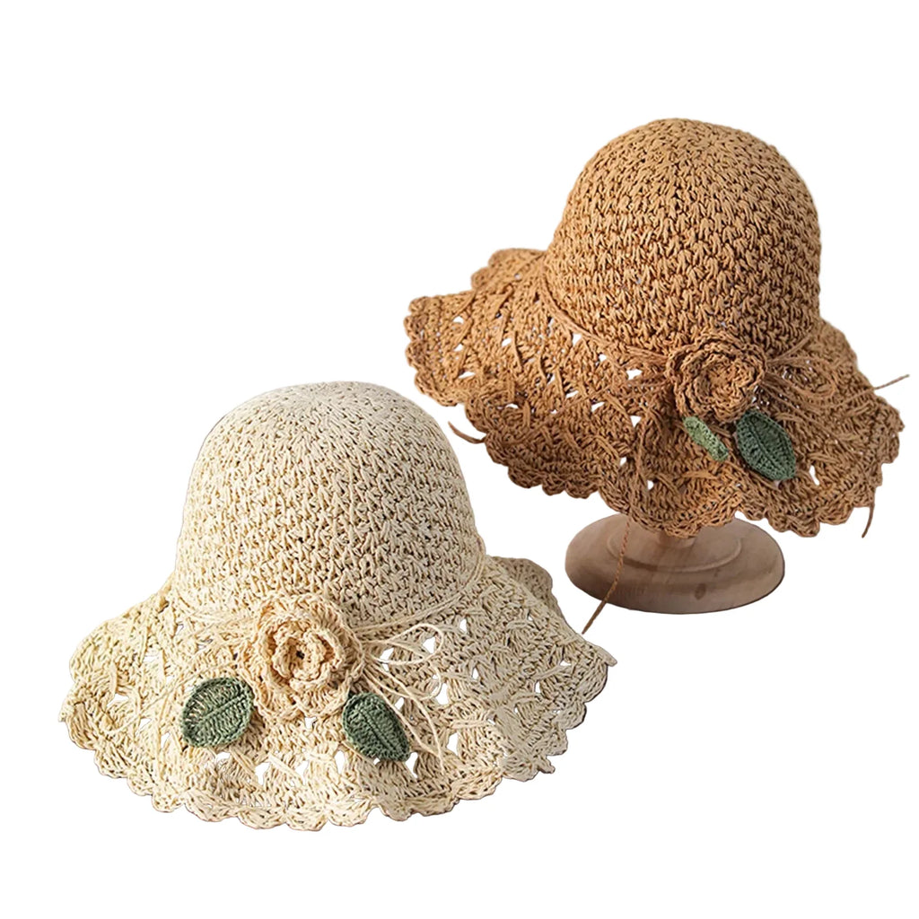 Tayrona Women Summer Sun Raffia Crochet Hat