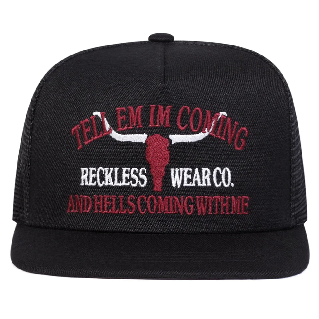 Tell Em Im Coming Trucker Snapback Cap