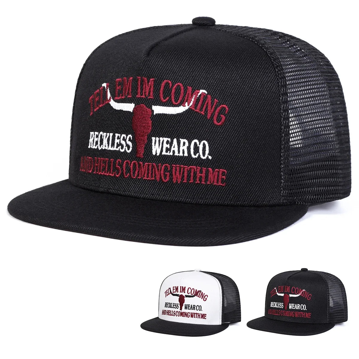 Tell Em Im Coming Trucker Snapback Cap