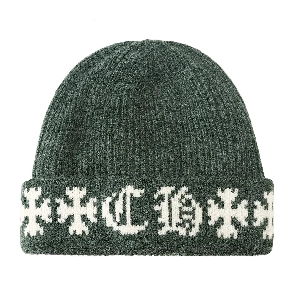 Templar Cross Winter Knitted Beanie