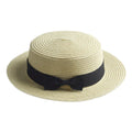 Tetouan Summer Ribbon Straw Boater Hat