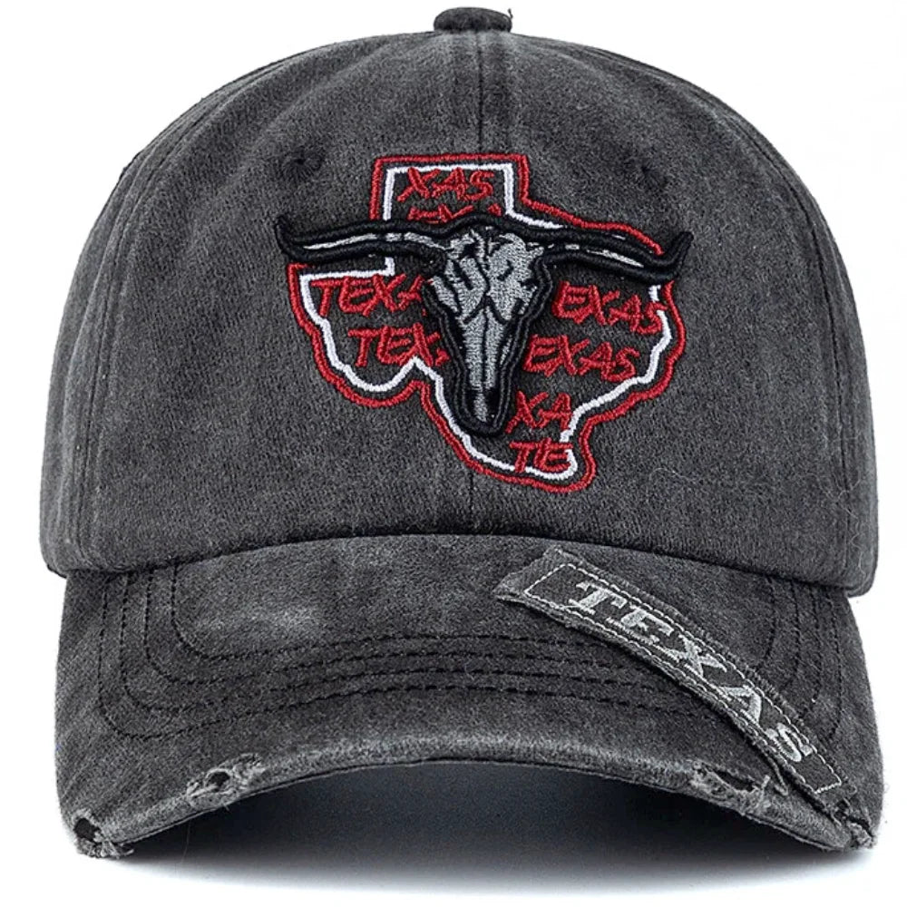 Texas Ranch Bullhead Washed Cotton Baseball Cap
