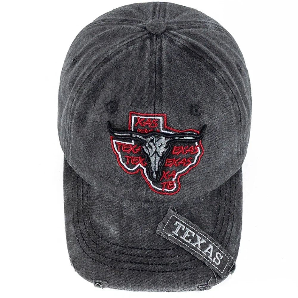 Texas Ranch Bullhead Washed Cotton Baseball Cap