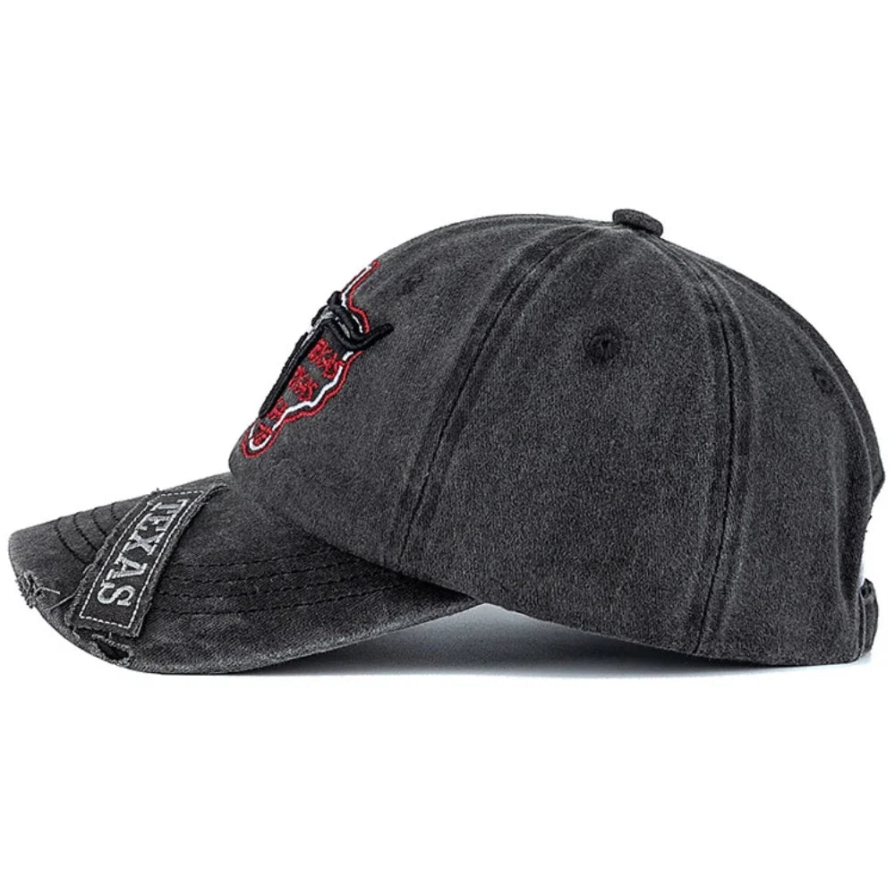 Texas Ranch Bullhead Washed Cotton Baseball Cap