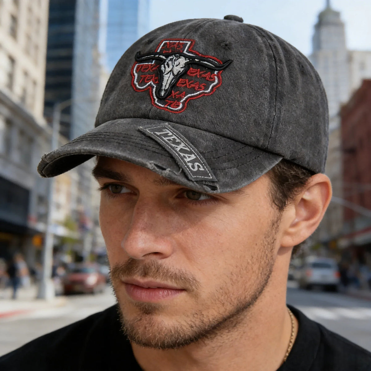 Texas Ranch Bullhead Washed Cotton Baseball Cap