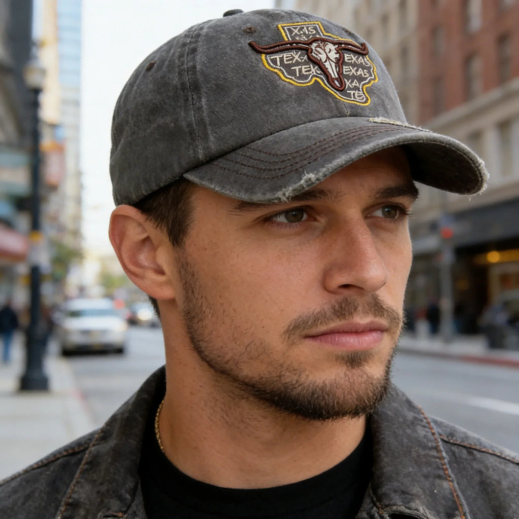Texas Ranch Bullhead Washed Cotton Baseball Cap
