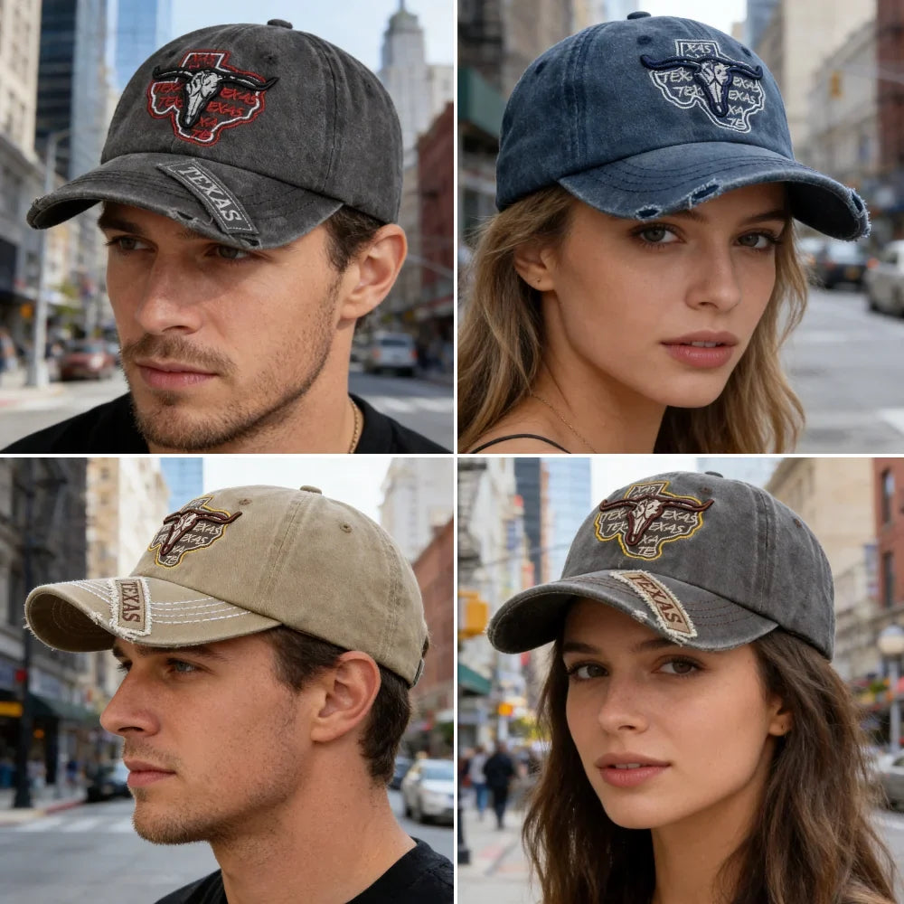 Texas Ranch Bullhead Washed Cotton Baseball Cap