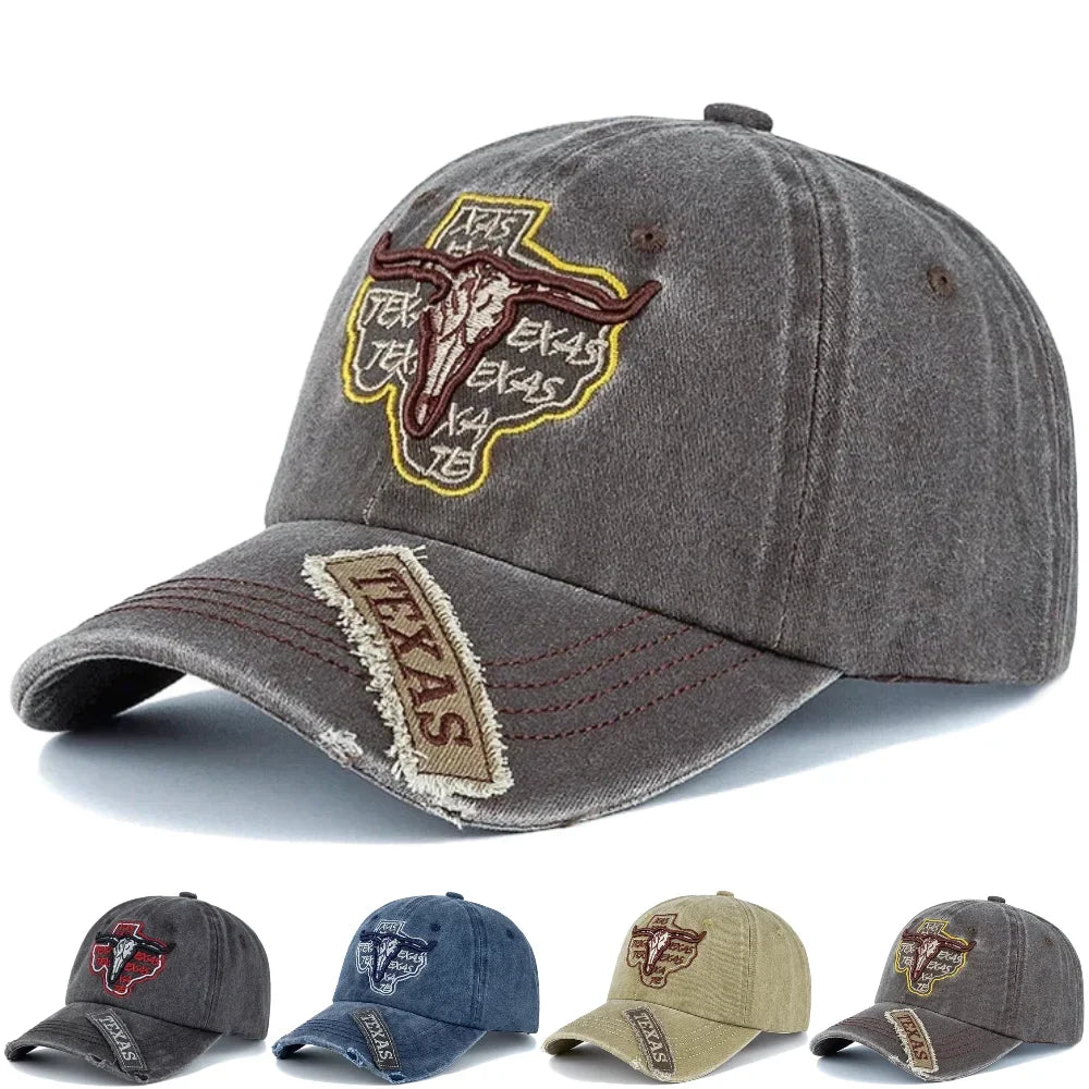 Texas Ranch Bullhead Washed Cotton Baseball Cap