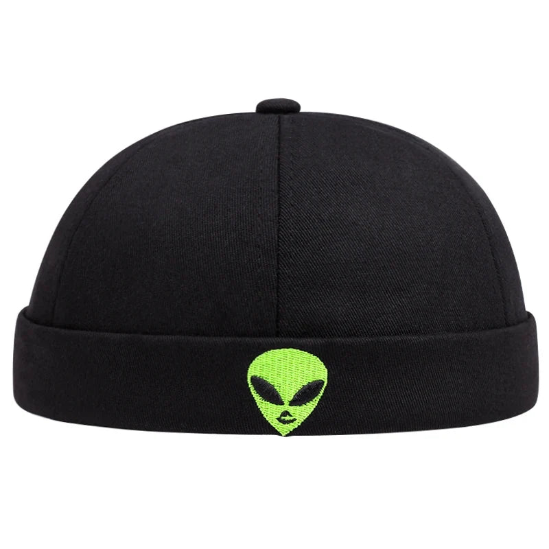 The Alien Black Brimless Docker Cap