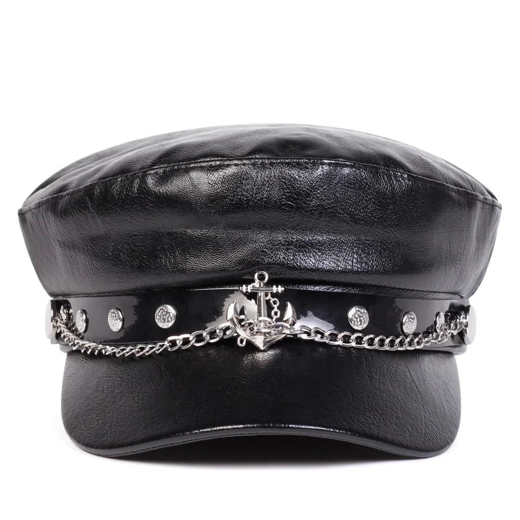 The Anchor Marine Black Sailor Cap