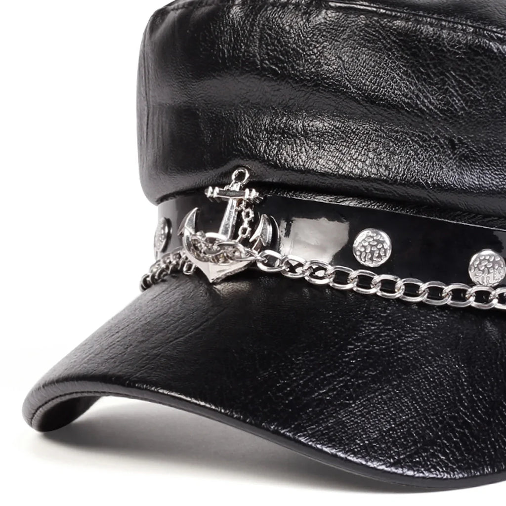 The Anchor Marine Black Sailor Cap