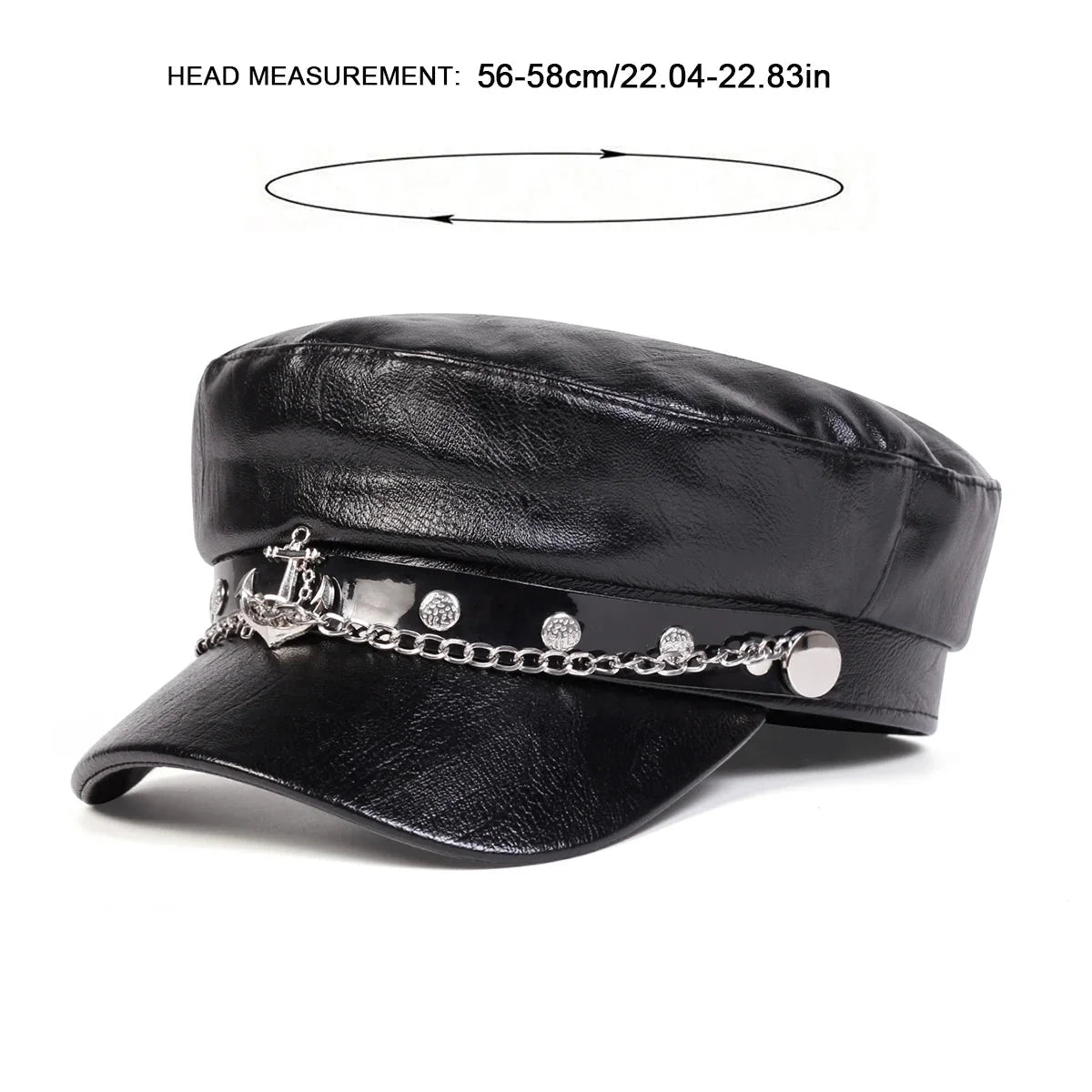 The Anchor Marine Black Sailor Cap