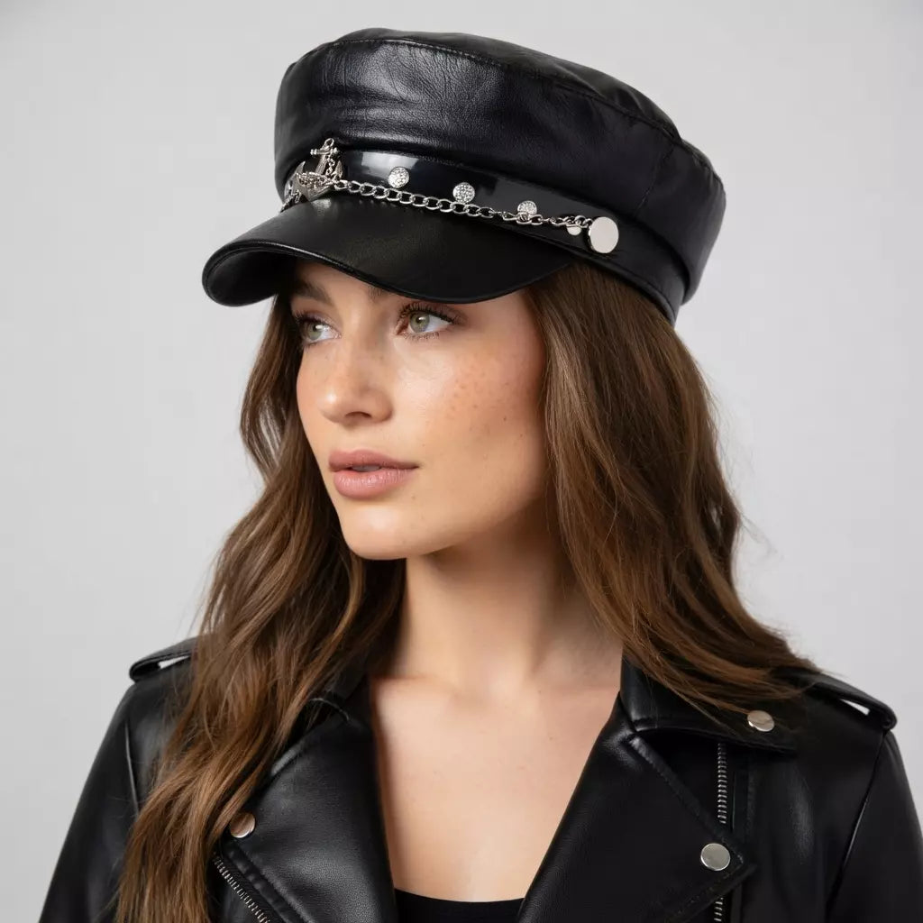 The Anchor Marine Black Sailor Cap