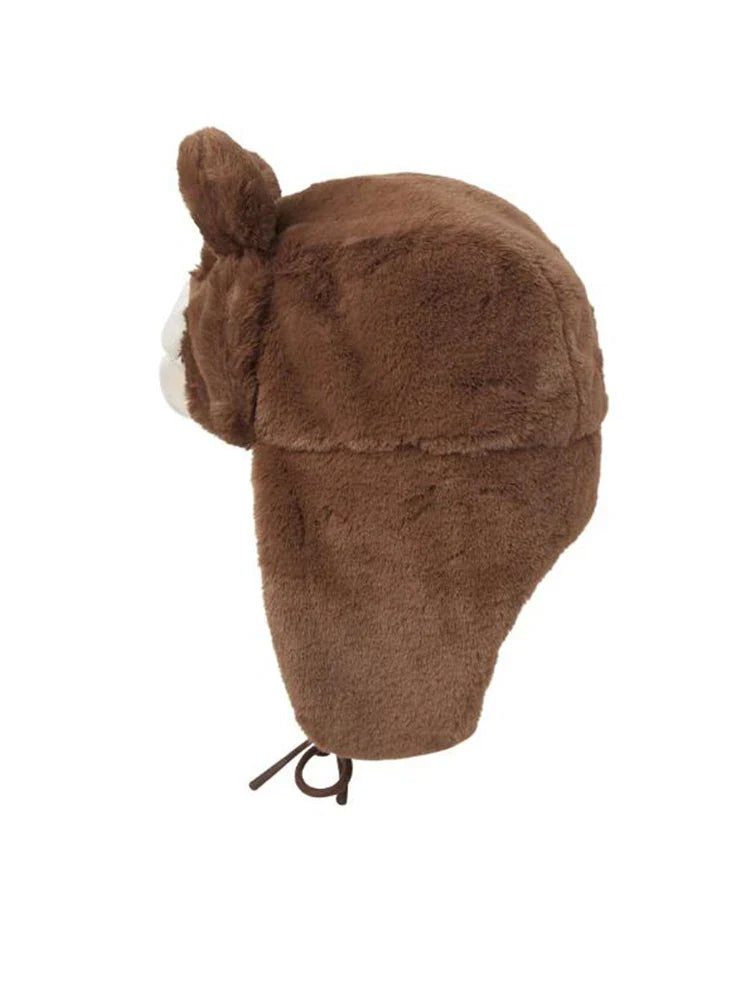 The Bear Winter Fur Bomber Hat