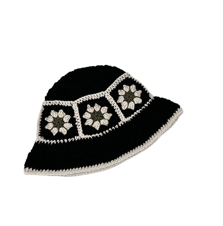 The Blossom Knitted Cotton Crochet Bucket Hat