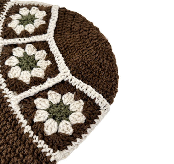 The Blossom Knitted Cotton Crochet Bucket Hat