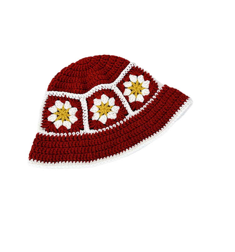 The Blossom Knitted Cotton Crochet Bucket Hat