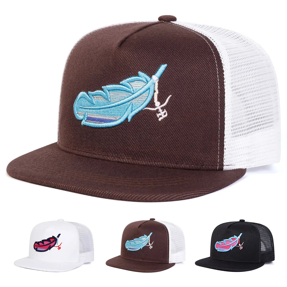 Feathered Outlaw Trucker Snapback Cap
