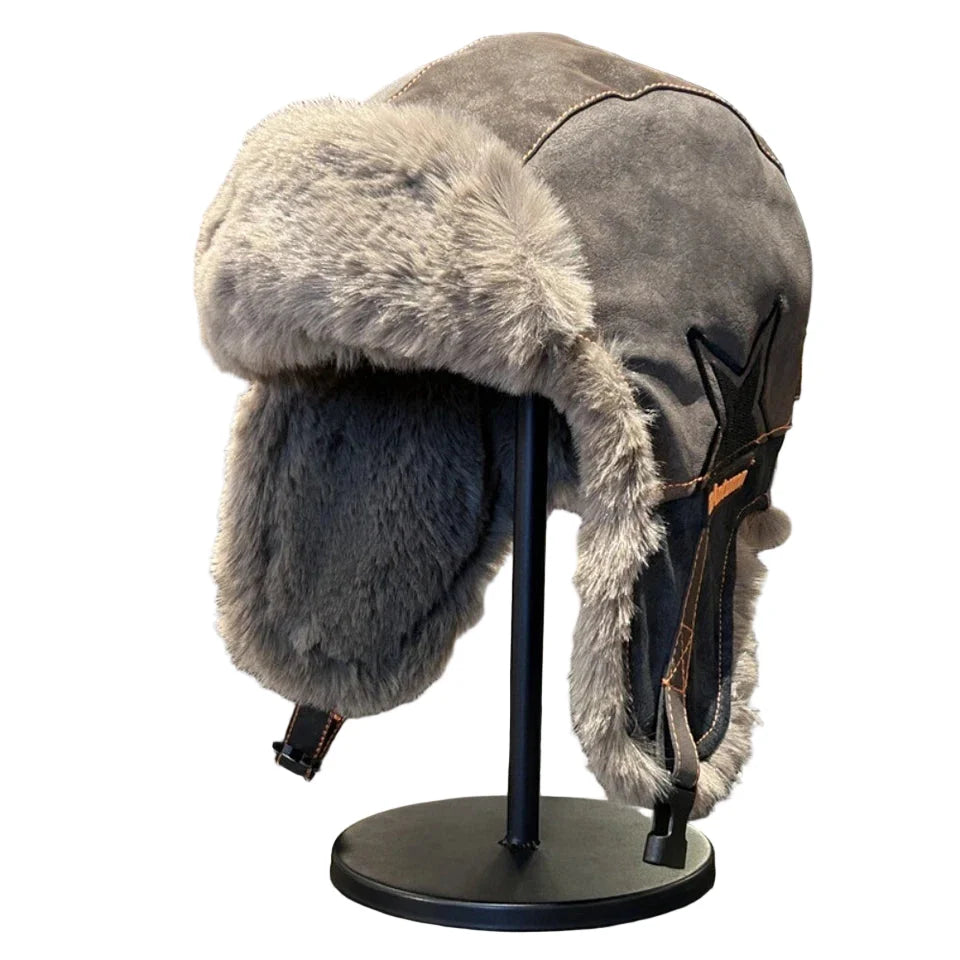 The Northern Star Winter Leather Bomber Hat