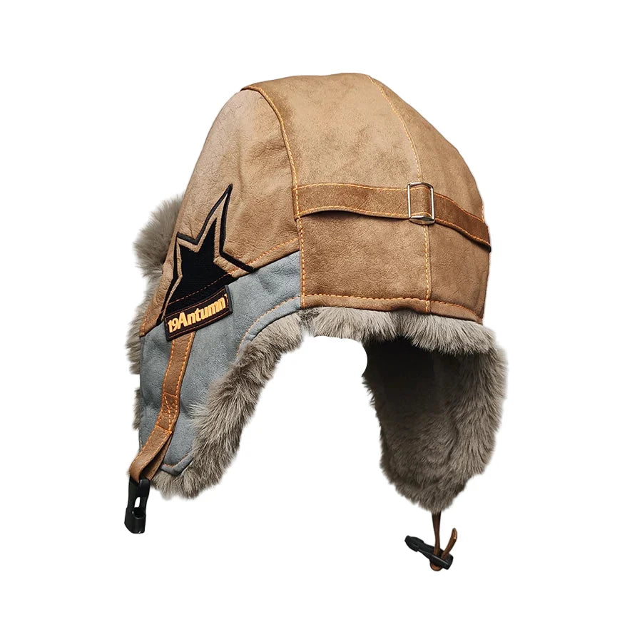 The Northern Star Winter Leather Bomber Hat