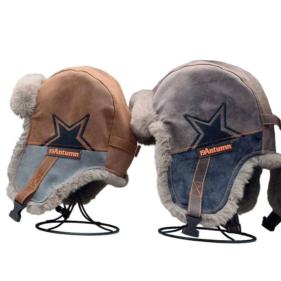 The Northern Star Winter Leather Bomber Hat