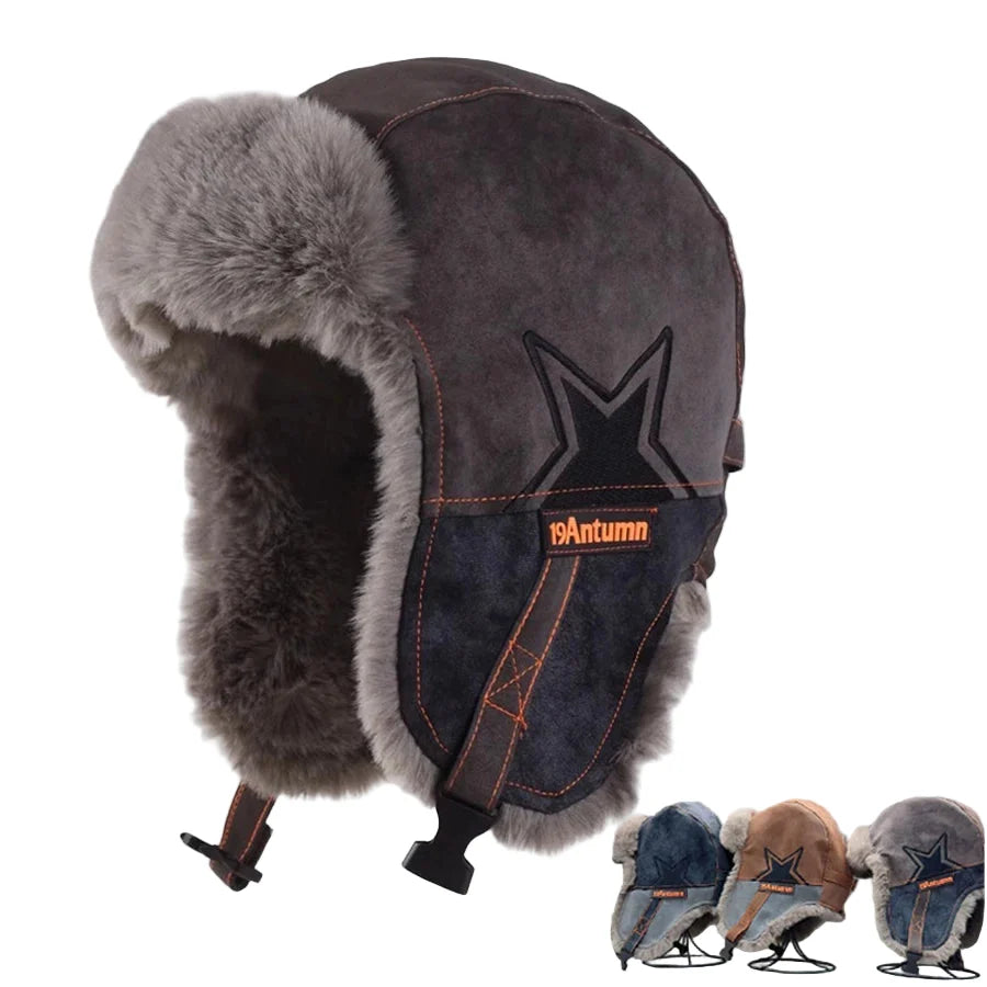 The Northern Star Winter Leather Bomber Hat