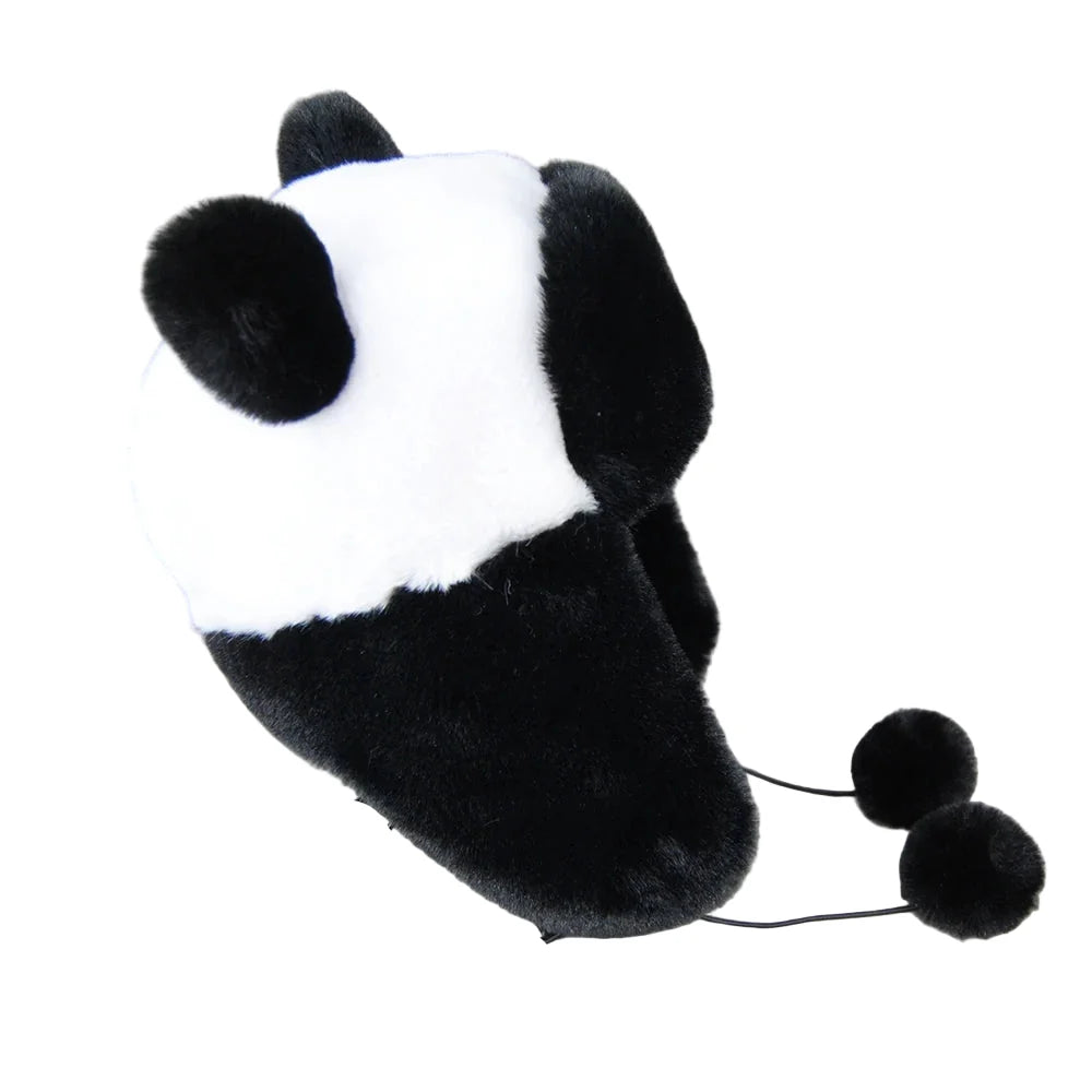 The Panda Bear Winter Fur Bomber Hat