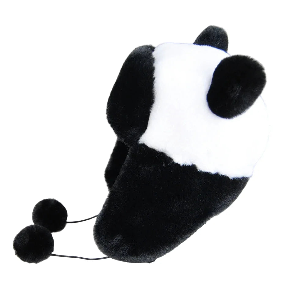 The Panda Bear Winter Fur Bomber Hat