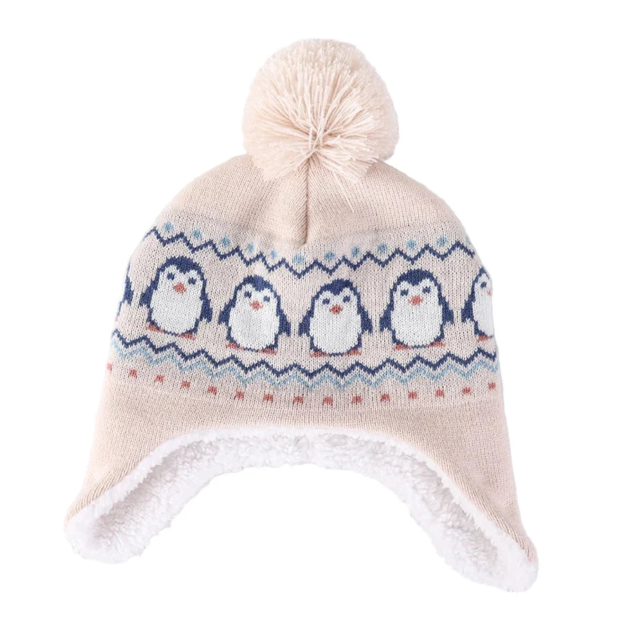 The Penguins Kids Winter Knitted Pom-Pom Beanie