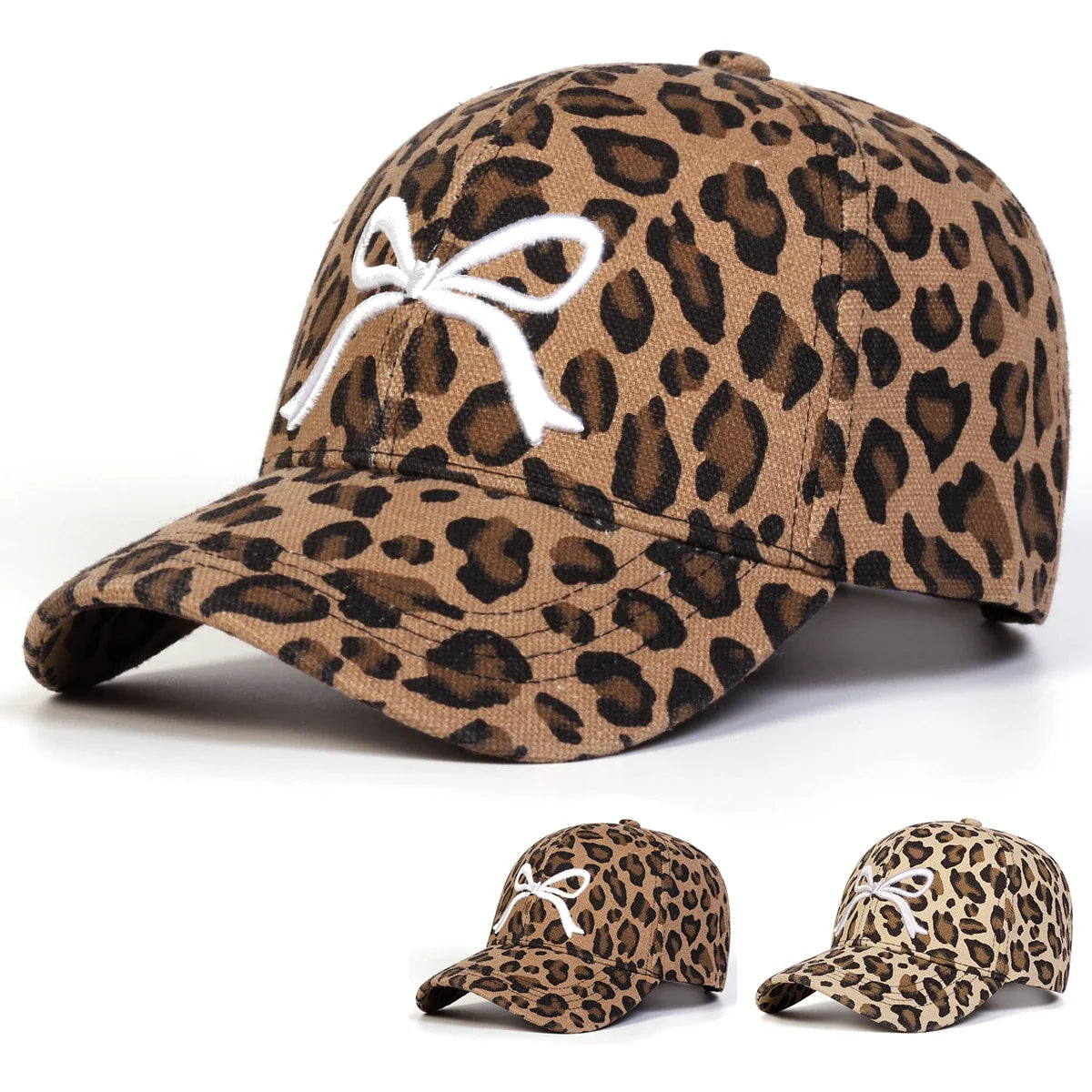 The Ribbon Leopard Print Baseball Cap