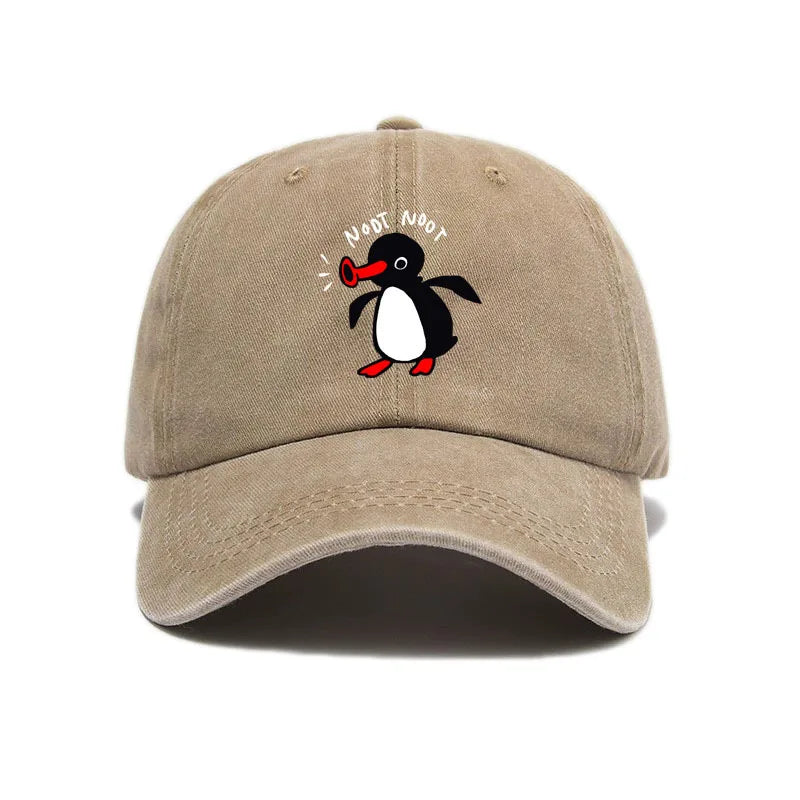 The Singing Penguin Washed Cotton Baseball Cap