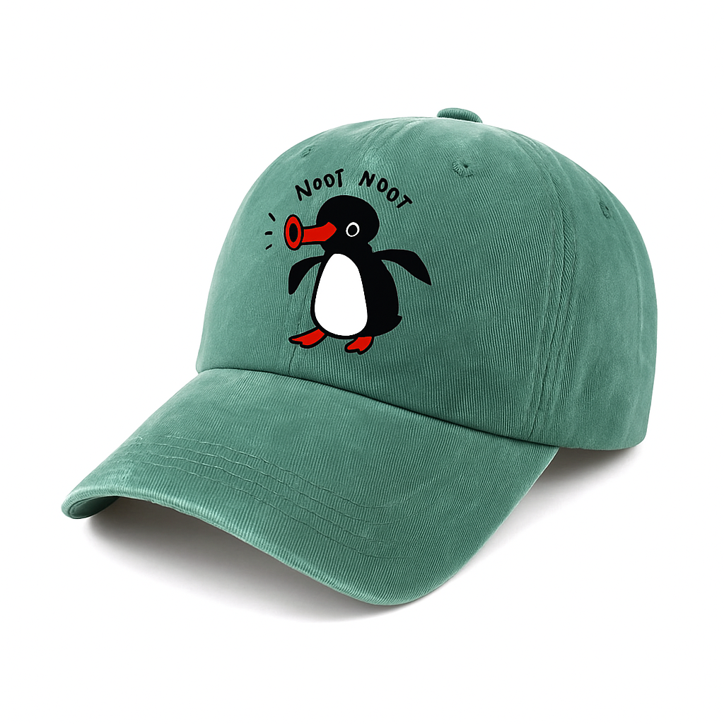 The Singing Penguin Washed Cotton Baseball Cap