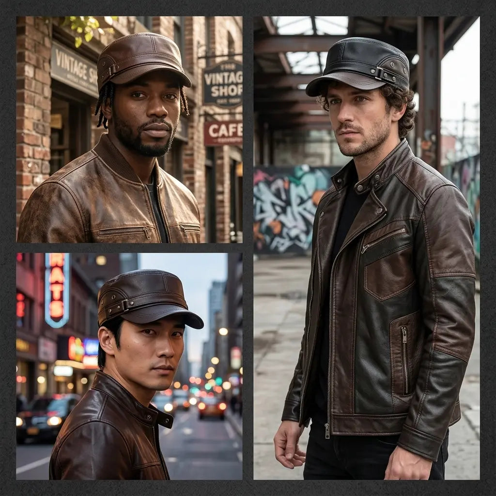 Thompson Genuine Leather Army Cap