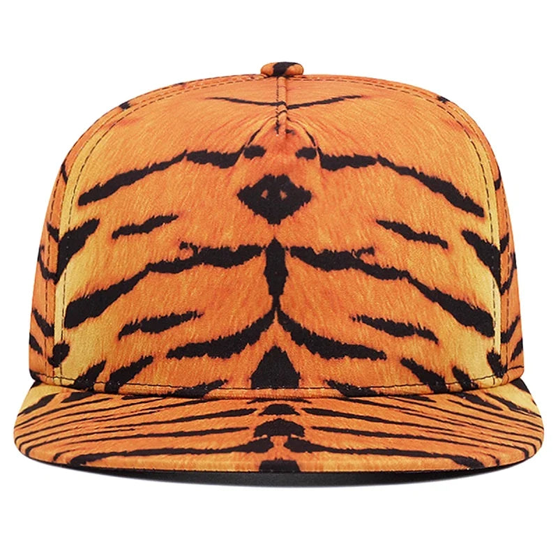 Tiger Print Snapback Cap
