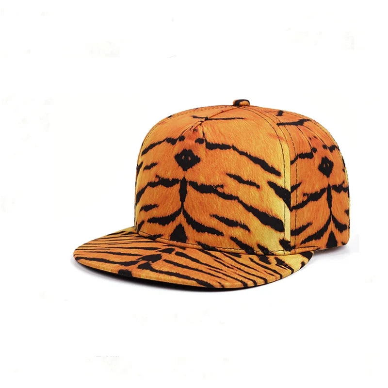 Tiger Print Snapback Cap
