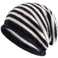 Toronto Winter Striped Fur Beanie